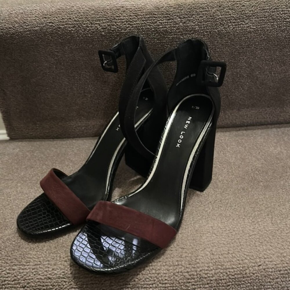 ASOS new look shoes black and maroon